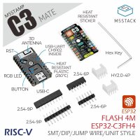 M5Stack M5Stamp C3 Mate with Pin Headers ESP32-C3 RISC-V...