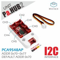 M5Stack I2C Hub 1 to 6 Expansion Unit PCA9548APW PaHUB2 for M5Core