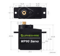 WaveShare 180° Copper Gear Digital Servo 2.3kg.Cm Large Torque High-Reliability Compact Size & Lightweight