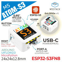 M5Stack AtomS3 Dev Kit with 0.85inch Screen Programmable...