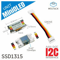 M5Stack Mini OLED Unit 0.42inch 72x40 Display Monochrome White