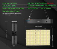 100W Dimmable LED Grow Lamp