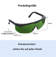 Laser Goggles UV Protection Anti-blue Light Protection Range 190-490nm Laser Safety Goggles Laser Goggles for Plant Tents Growbox