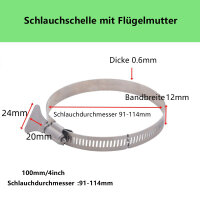 4“ 91-114mm Adjustable Clamp