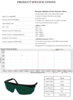 Laser Safety Goggles Protection Anti-red Light & Anti-near-infrared Light, 200-450nm & 560-2000nm