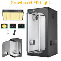 Growbox Complete Set LED 80x80X160cm Greenhouse Growtent Grow Tent with 100W Full Spectrum Dimmable Light