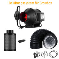 Growbox 6 inch Inline Fan Activated Carbon Filter PVC...