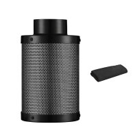 Growbox Rohrventilator-Set, 150mm Aktivkohlefilter Lüftungskomplettset, Wachstums-Abluftanlage Luftreinigung