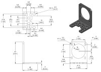 Pololu Stamped Aluminum L-Bracket for NEMA 17 Stepper Motors