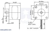 Pololu Stepper Motor NEMA 14 Bipolar 200 Steps/Rev...